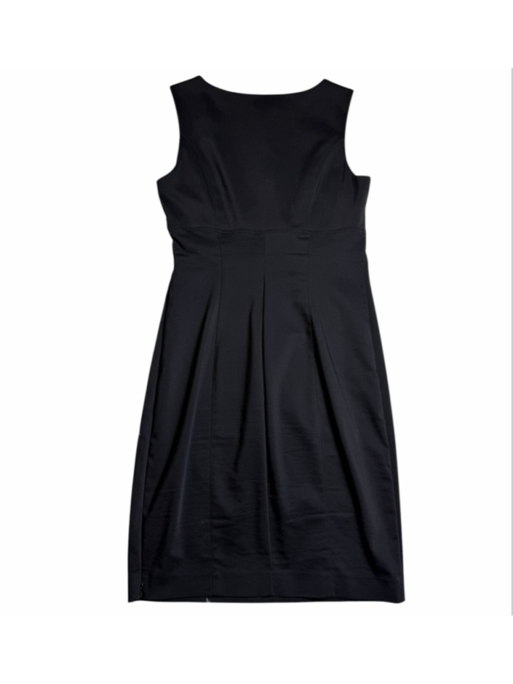 Sarah Pacini Black Sleeveless Sheath Dress Women’s Size Medium Minimalist LBD - Picture 4 of 8